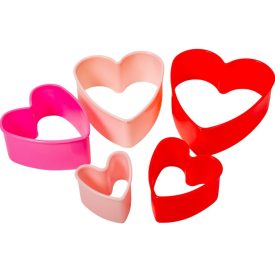 Szívalakú sütikiszúró 4,5-9,5cm 5db-os
