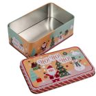 Doboz fém karácsonyi mintával 5,6x11x16cm