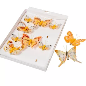 Pillangó csipeszes mix 5-8cm narancs 10db-os