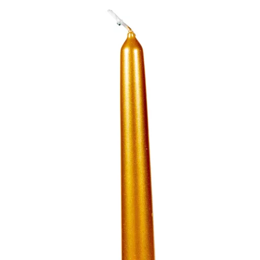 Metál  szálas gyertya 290x22mm arany 10db/csom (db ár)