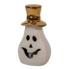 Porcelán tök LED-es arany kalappal M12,5cm