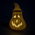 Tök kalappal fehér LED-es poly M11cm