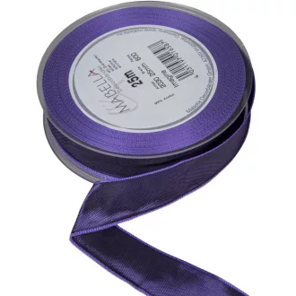 Textil szalag hagyományos drótos sötétlila 25mmx25m