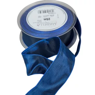 Textil szalag hagyományos drótos sötétkék 40mmx25m 