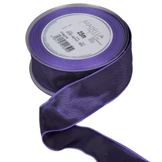 Textil szalag hagyományos drótos sötétlila 40mmx25m