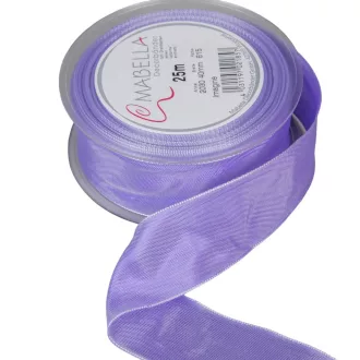 Textil szalag hagyományos drótos világoslila 40mmx25m