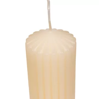 Bordás lépcsős gyertya 50mmx75-140mm ivory (csom ár)
