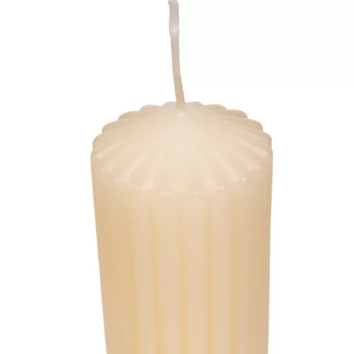 Bordás lépcsős gyertya 50mmx75-140mm ivory (csom ár)