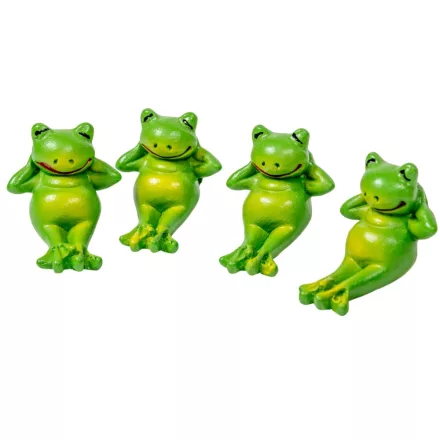 Béka poly 4,4cm zöld 4db-os