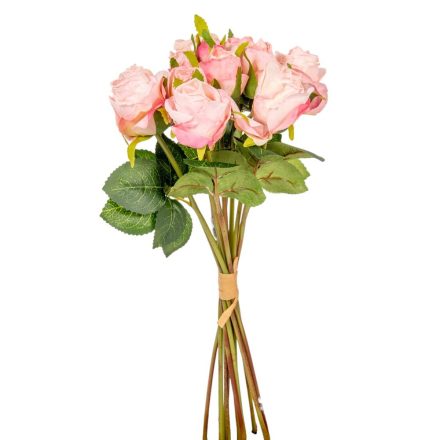 Rózsa köteg pink 13v. M36cm 12db/#