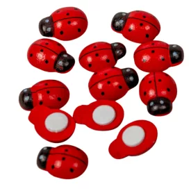 Katica bogár öntapadós fa 2,5cm 12db-os