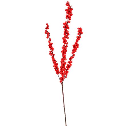 Bogyós dekor ág piros 72cm