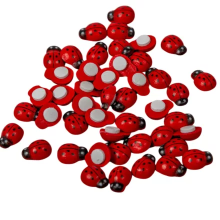 Katicabogár fa öntapadós 1,3cm 48db-os