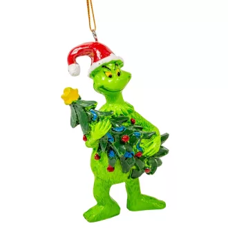 Grincs karácsonyfával akasztós poly M10cm
