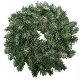 Fenyő koszorú havas zöld D32cm