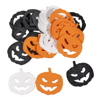 Halloween tök fa narnacs-fekete-fehér 5cm 24db-os