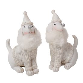 Kutyus ruhában fehér poly  M10cm