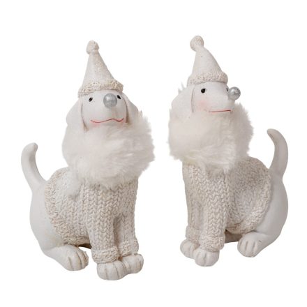 Kutyus ruhában fehér poly  M10cm