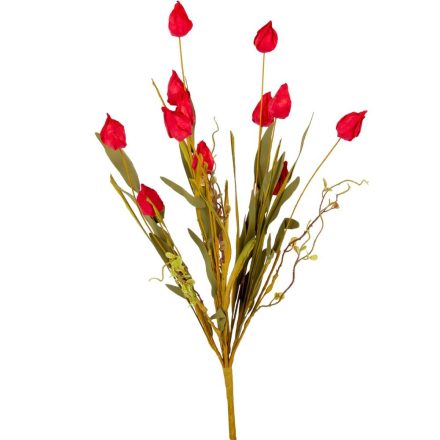 Lámpásvirág csokor piros M53cm 24db/#