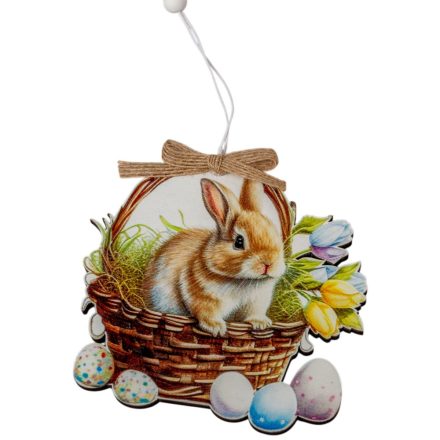 Nyuszis fa akasztós dísz 11cm 