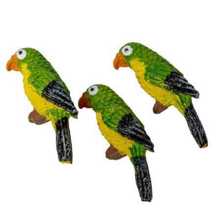 Papagáj poly zöld 5,5cm 3db-os