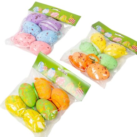 Hungarocell tojás aksztós színes 6cm 6db-os