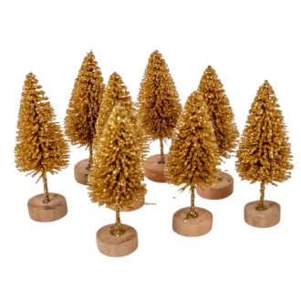 Mini fenyő arany 6cm 8db-os 