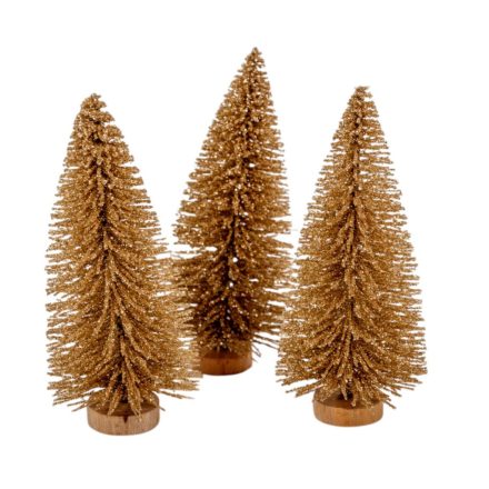 Mini fenyő arany 9,5cm 3db-os 