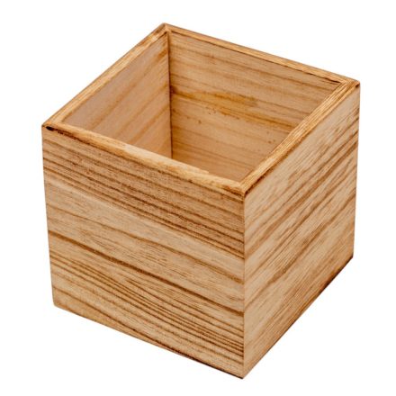 Fa doboz szögletes natúr M10x10x10cm