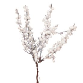 Pick bogyós ág fehér 21cm