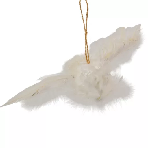 Akasztós repülő bagoly fehér 25cm