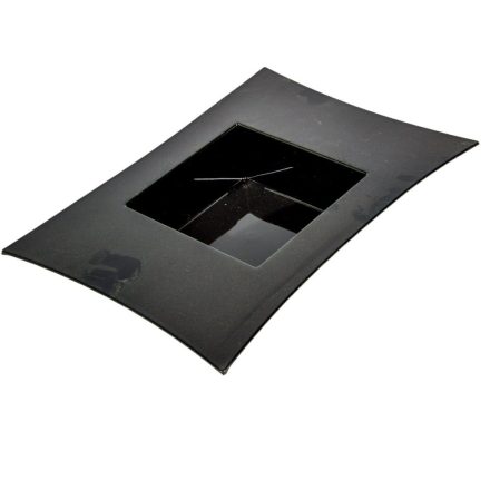 Peremes műanyag tál fényes fekete M5x30x22cm