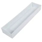 Tégla tál műanyag vastagfalú fényes fehér M5x42x10cm
