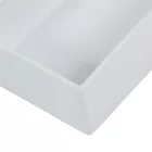 Tégla tál műanyag vastagfalú fényes fehér M5x42x10cm