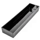 Tégla tál műanyag vastagfalú fényes fekete M5x42x10cm