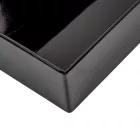 Tégla tál műanyag vastagfalú fényes fekete M5x42x10cm