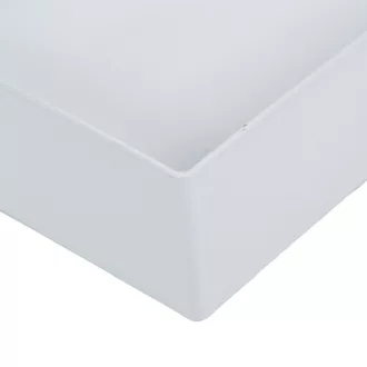   Négyzetes tál műanyag vastagfalú fényes fehér M6x20x20cm