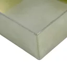 Négyzetes tál műanyag vastagfalú gránit zöld M6x20x20cm