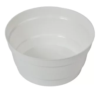 Műanyag közepes tál kerek fehér D13,5cm M7cm