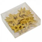 Csillag áttört glitteres arany 3,5-6,5cm 24db-os