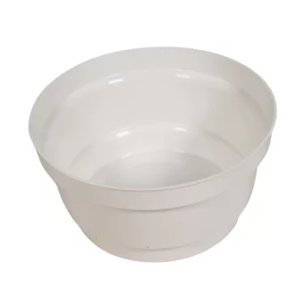 Műanyag nagy tál fehér D16cm M8cm