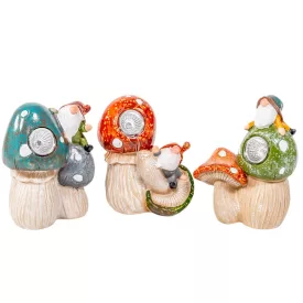 Gomba törpével LED-es szolár poly M12cm 