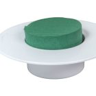 Ikebana clinder vizes tűzőhabbal fehér M6,5cm D19cm