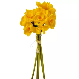 Nárcisz köteg gumi 5szálas sárga M25cm 24db/#