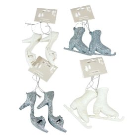 Akasztós kori, magassarkú glitteres 7cm 2db-os