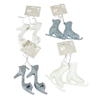 Akasztós kori, magassarkú glitteres 7cm 2db-os