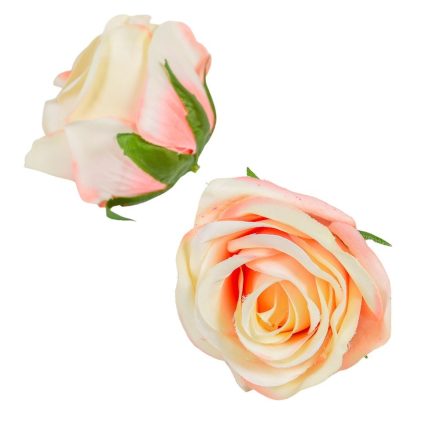 Rózsa virágfej krém D7cm 12db/csom