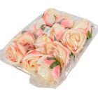 Rózsa virágfej krém D7cm 12db/csom