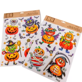 Ablak matrica halloween tökös mintás 41x29cm