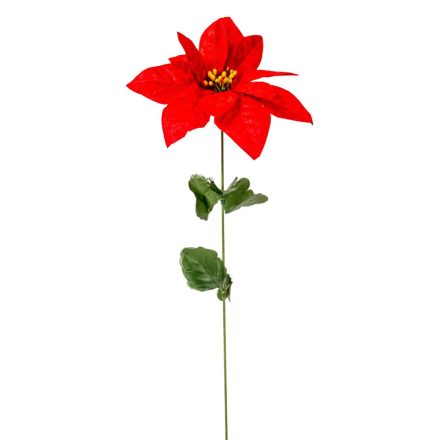 Mikulás virág szálas bársony piros M53cm